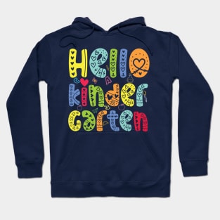 Hello kindergarten Team Back To School Teacher Kid Hoodie